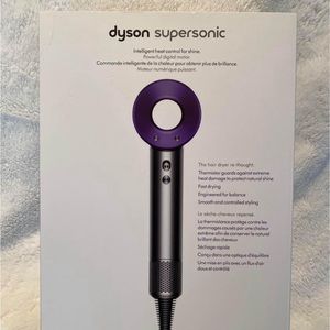Brand new Dyson hair dryer, limited edition colour, purple and nickel.